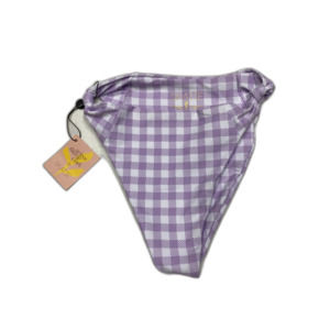 Skatie Purple and White XS Swim Bottoms NWT